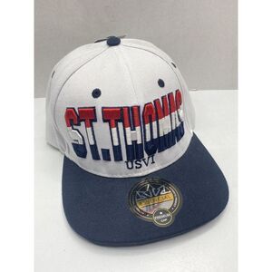 St Thomas Hat Trucker Style‎ Adjustable New Huge Front Spellout Red White Blue